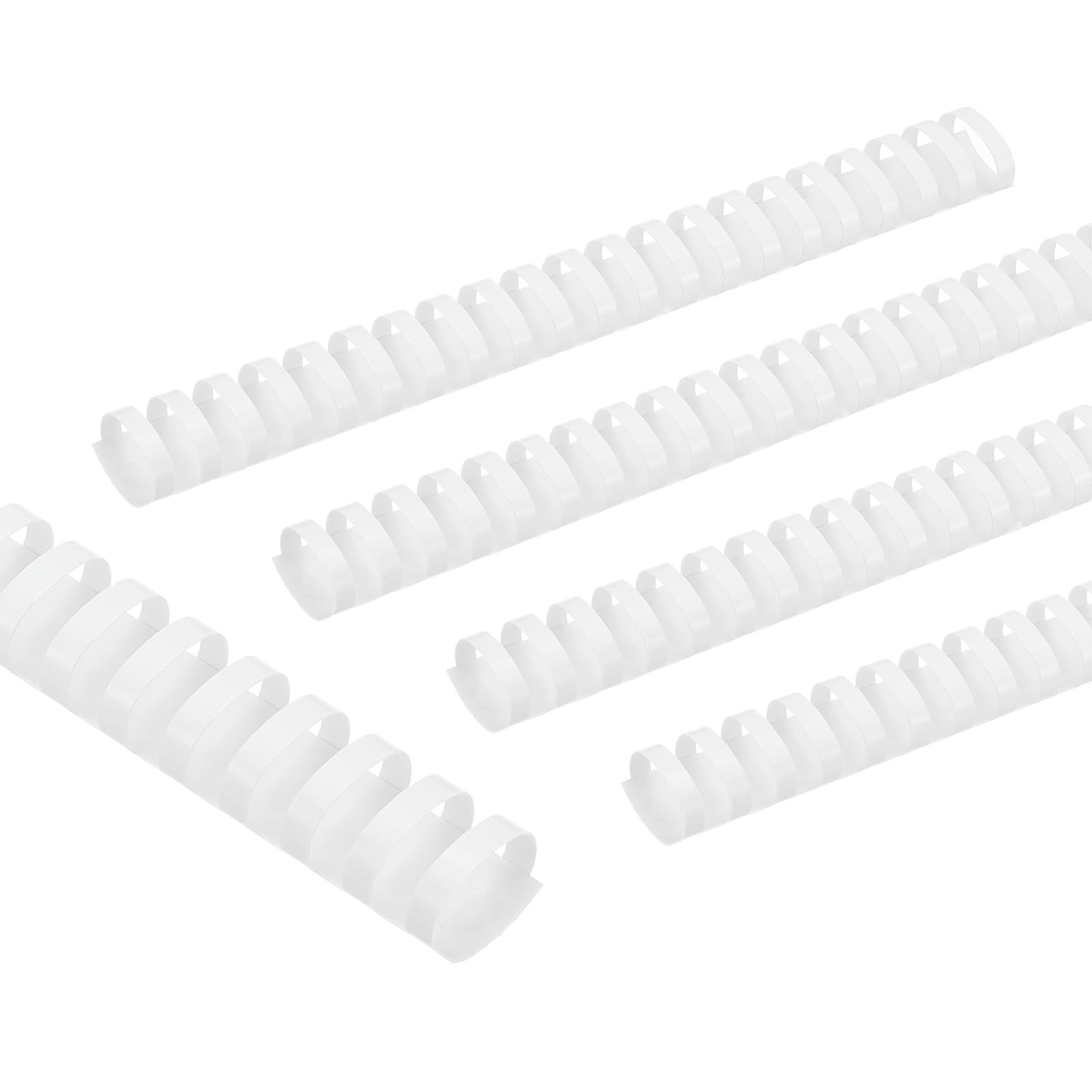 PATIKIL 28mm (1-1/8") Plastic Binding Combs, 10 Pcs 21 Rings Comb Binding Spines 240 Sheet Capacity Letter Size for Binding Paper Sheets Notebook Calendar Picture Album, White