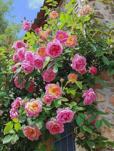 200+ Climbing Rose Seeds for Outdoor Planting Vibrant Ornamental Flowers for Family Garden Decoration