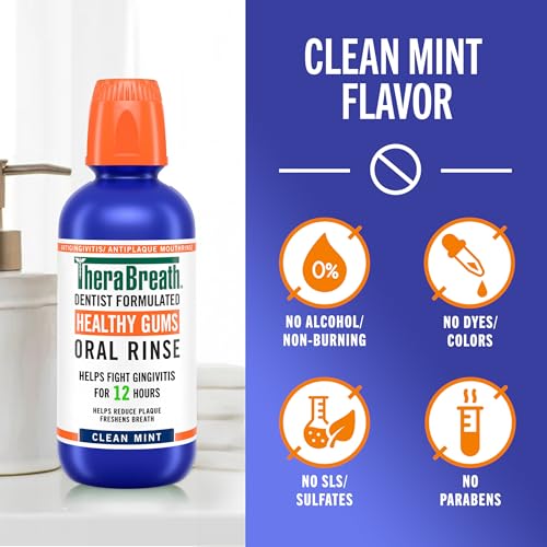 therabreath healthy gums mouthwash clean mint antigingivitis dentist formulated 16 fl oz 2-pack