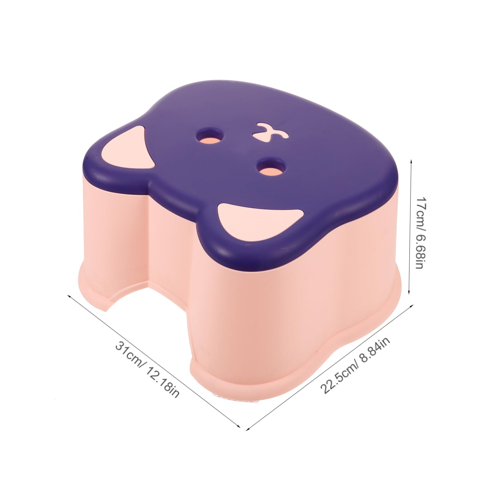 KOMBIUDA Boy Girl Colored Plastic Step Stool Lightweight Non- Boy Girl Sitting Stool for Home Use for Easy Access to Sink Bathroom More