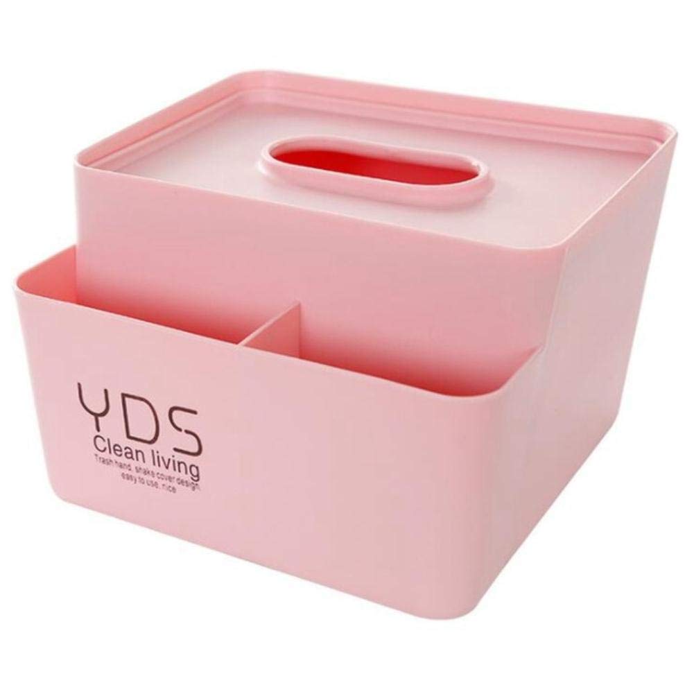 OBOYGANGNQE Home Kitchen Office Desktop Tissue Box Multifunctional Living Room Paper Rack Box Remote Control Storage Box-Color Random