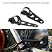 for 32mm Headlight Brackets Gorgeri 2pcs Stainless Steel Adjustable Motorcycle Headlight Mount Brackets Fork Racer 28mm-34mm (Black)