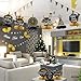 KatchOn, New Year Honeycomb Centerpieces Decorations - Pack of 9 | Happy New Year Decorations 2026 | Black NYE Centerpieces | 3D Happy New Year Theme Table Toppers