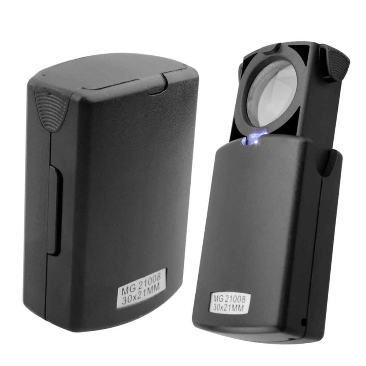 ULDIGI Bs Glass Jewelry Magnifier 2pcs Led Loupe 30x21mm Magnifying Glass for Jewelry Rocks Stamps Coins Watches