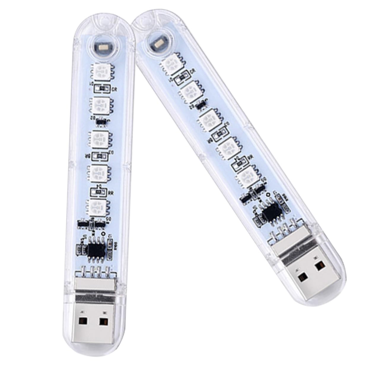 VILLCASE 2pcs USB Led Car Atmosphere Light Multi-Functional Night Lamp for Vehicles Home Outdoor Use -in USB Interior Lighting for Bedroom Party Pathways