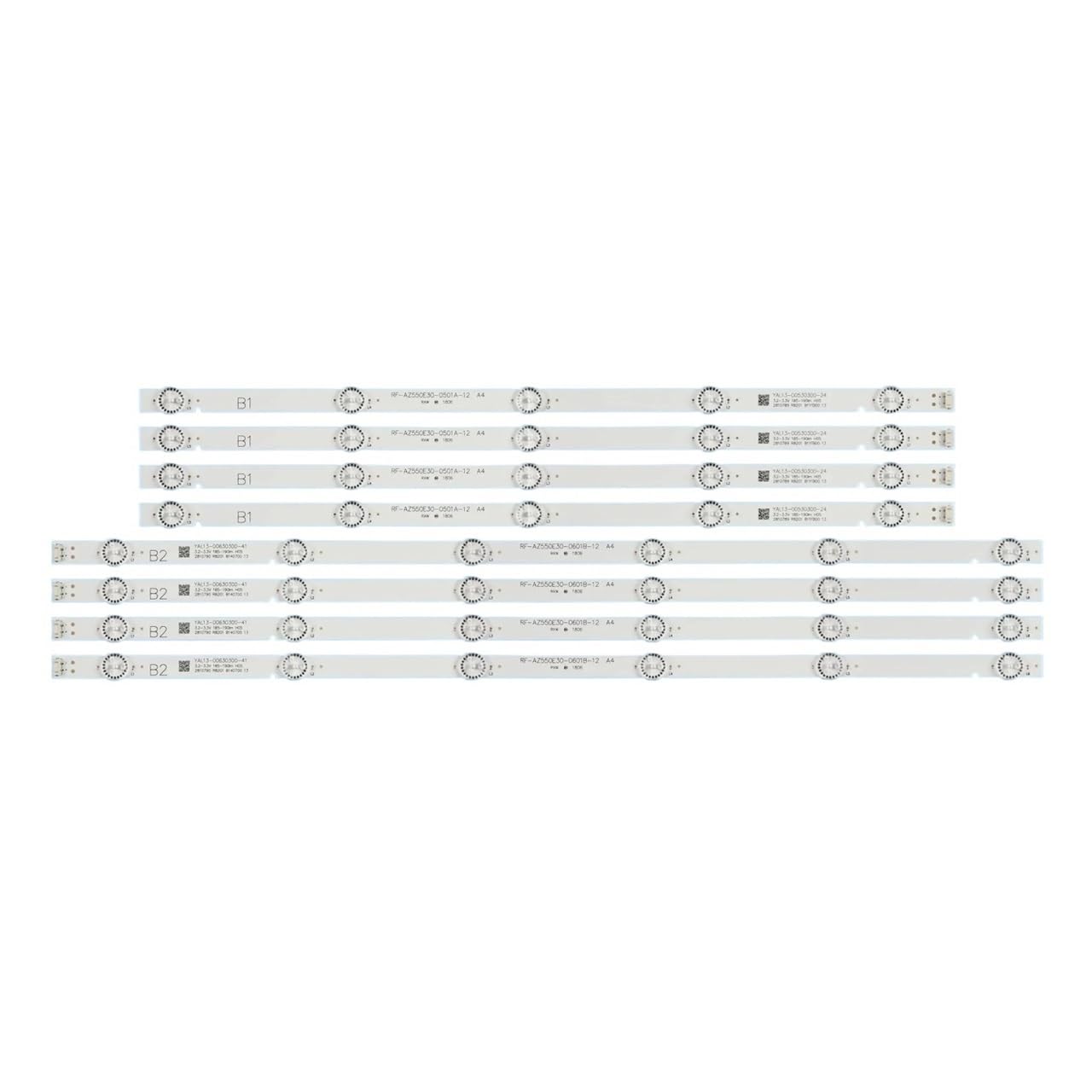 8pcs/set LED Backlight Strip Fit For Philco Fit For PTV55U21 LG 55UJ6300 55UJ6000 55UJ6200 55UJ620V 55LJ620V RF-AZ550E30-0601B-12 0501A A4