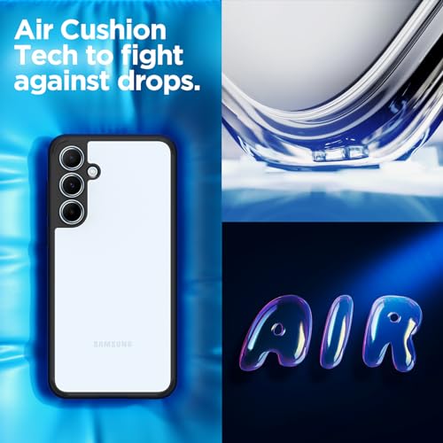 Image of Spigen Ultra Hybrid | Samsung Galaxy A55 5G Case [Transparent] [Air Cushion Protection] Galaxy A55 5G Back Cover | TPU+PC - Matte Black
