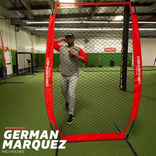 Powernet I-Screen With Carry Bag | Portable Baseball Pitcher Protection | Instant Player And Coach Protector From Line Drives And Grounders (Black) #TOP3