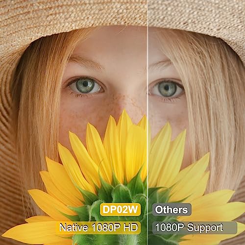 Image of Native 1080P Mini Projector YOWHICK for iPhone, Android | Portable, for Home Cinema, Movie Projector, Gaming, Outdoor, Compatible with Windows, TV Stick, HDMI, USB
