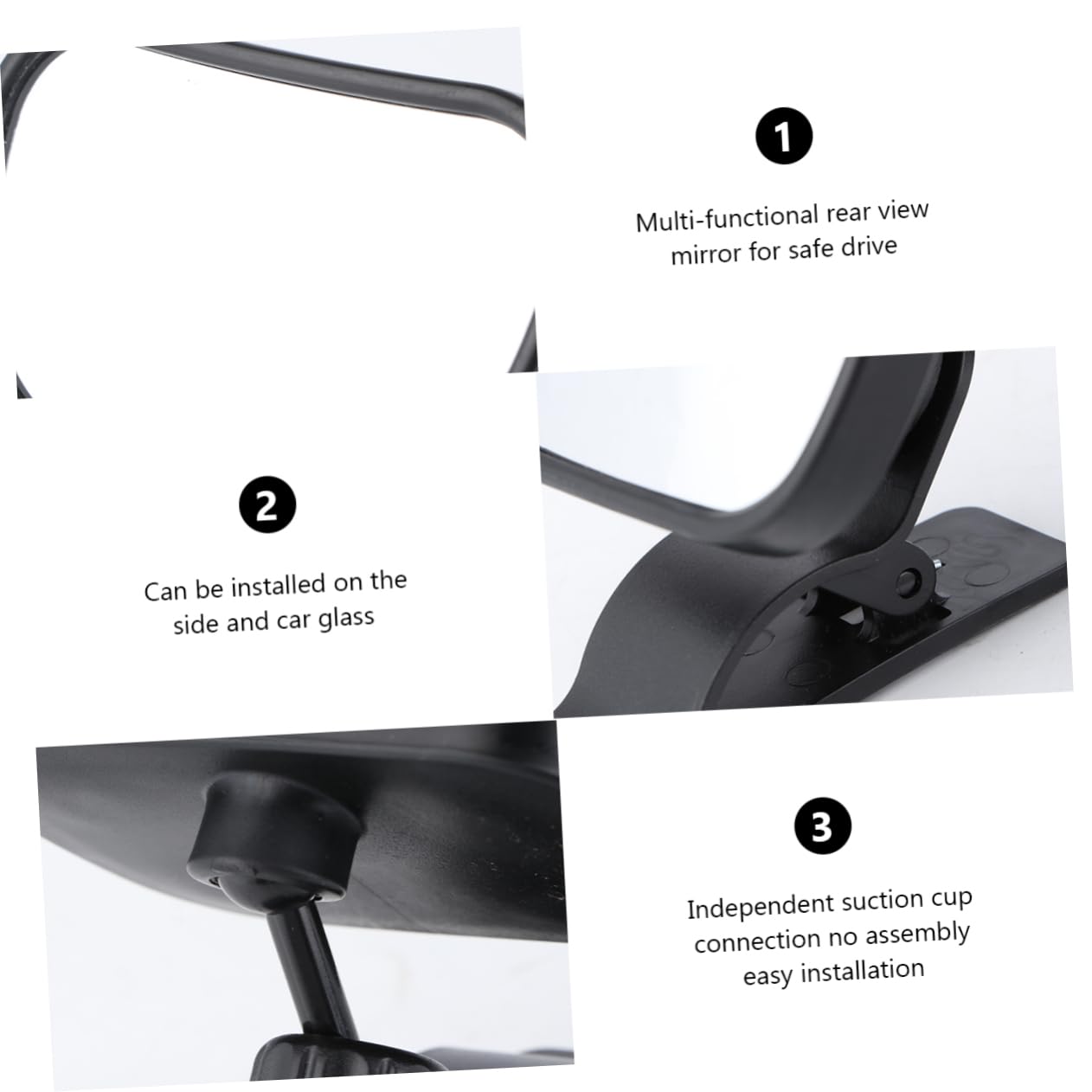 ULDIGI Baby Car Rearview Mirror Blind Spot Mirror for Car Suction Cup Easy to Install and Adjust