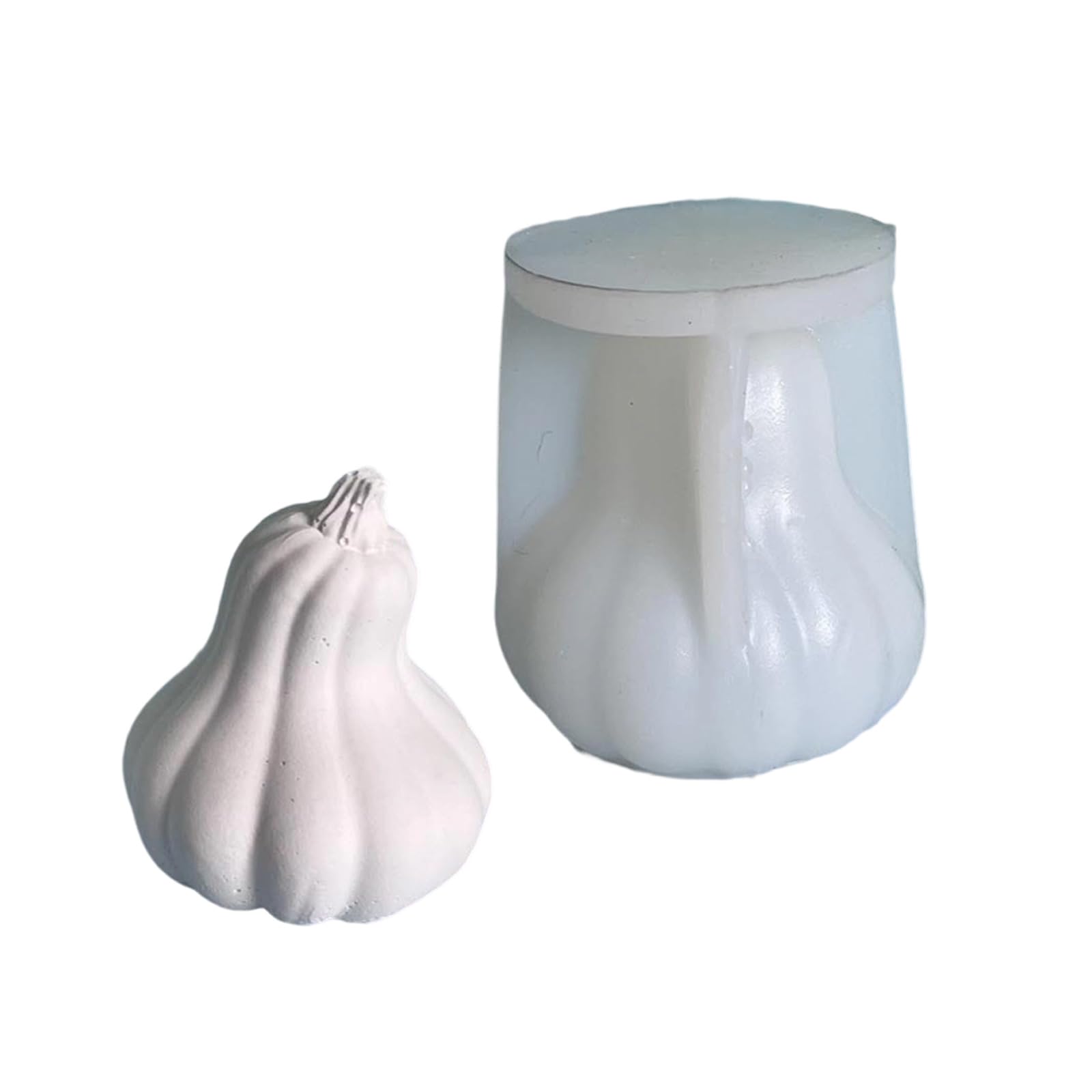 NEWFT Silicone Pumpkin Shaped Candle Mold for Handmade Enthusiasts Aromatherapies Mould Practical Craft Classroom Supplies