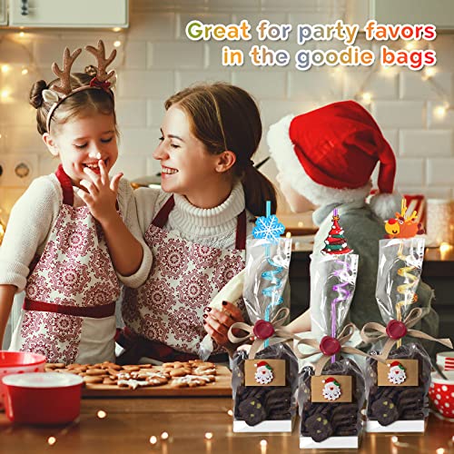 48 pitillos reutilizables tema navideño miniatura 5