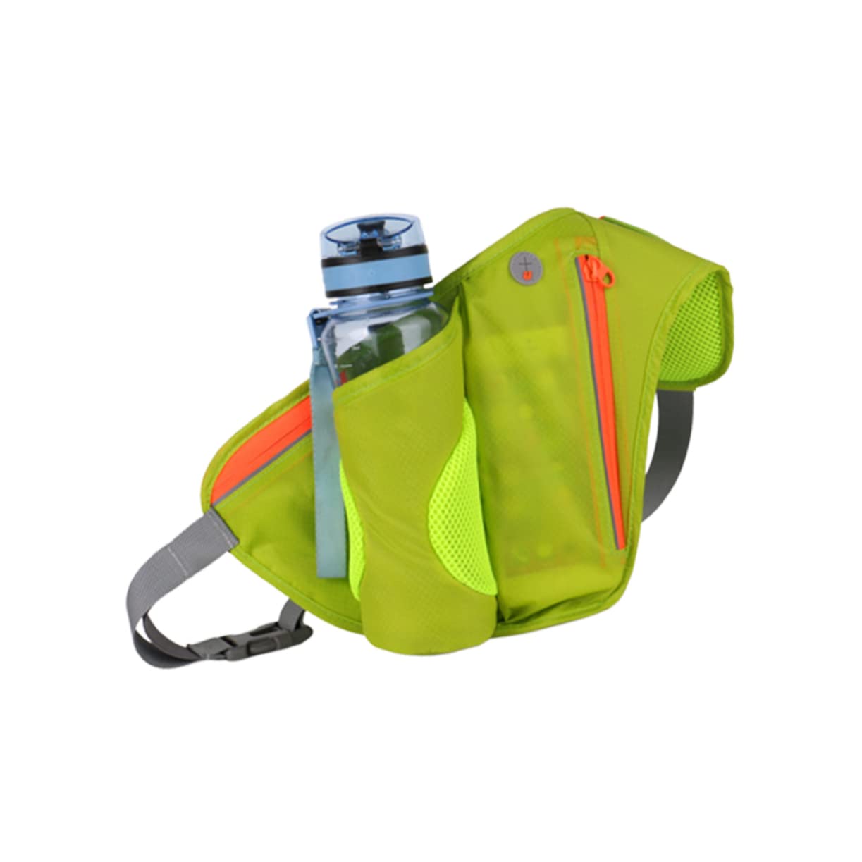 Happyyami 2pièces Ceinture De Course Multifonctionnelle avec Porte-Bouteille Et Poche Téléphone De Étanche pour Activités De Plein Air Vert