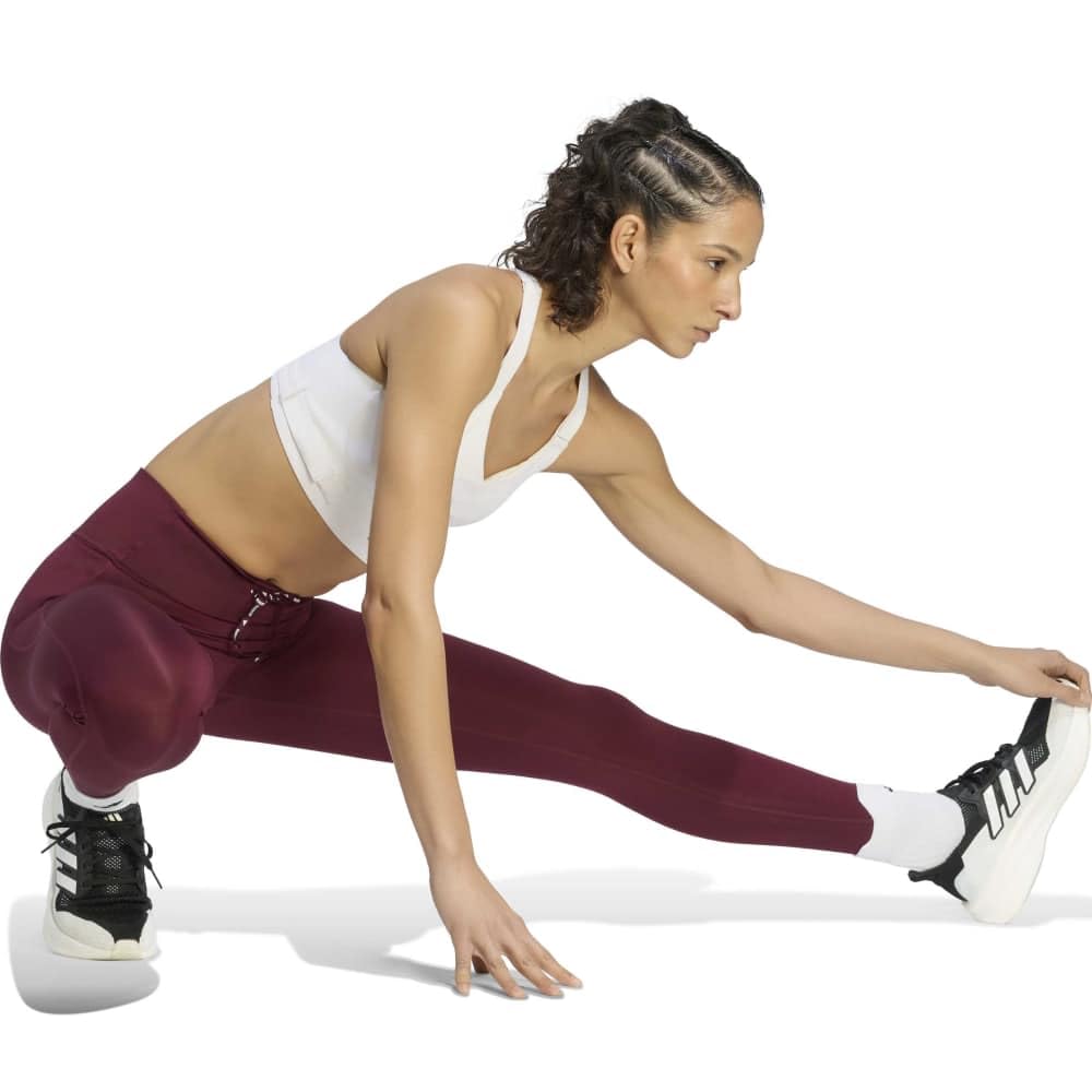 adidas Donna Run Essentials Full Length Leggings Tights, maroon, S