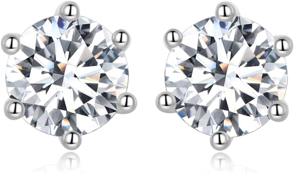 Boucles d'oreilles argent 925 hypoallergénique pour oreilles sensibles en CZ