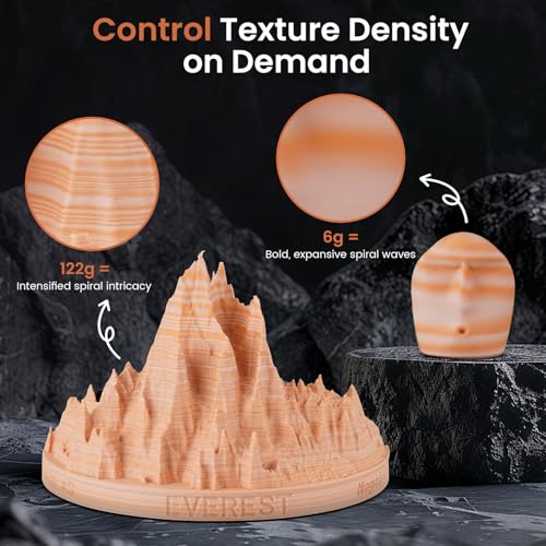 Image of ERYONE Matte Rock Rainbow 3D Printer PLA Filament 1.75 + /-0.03mm, Matte Multicolor Filament PLA 1KG(2.2LBS) Spool, 30-500mm /s High Speed Printing Twist Rainbow PLA, Maple Amber