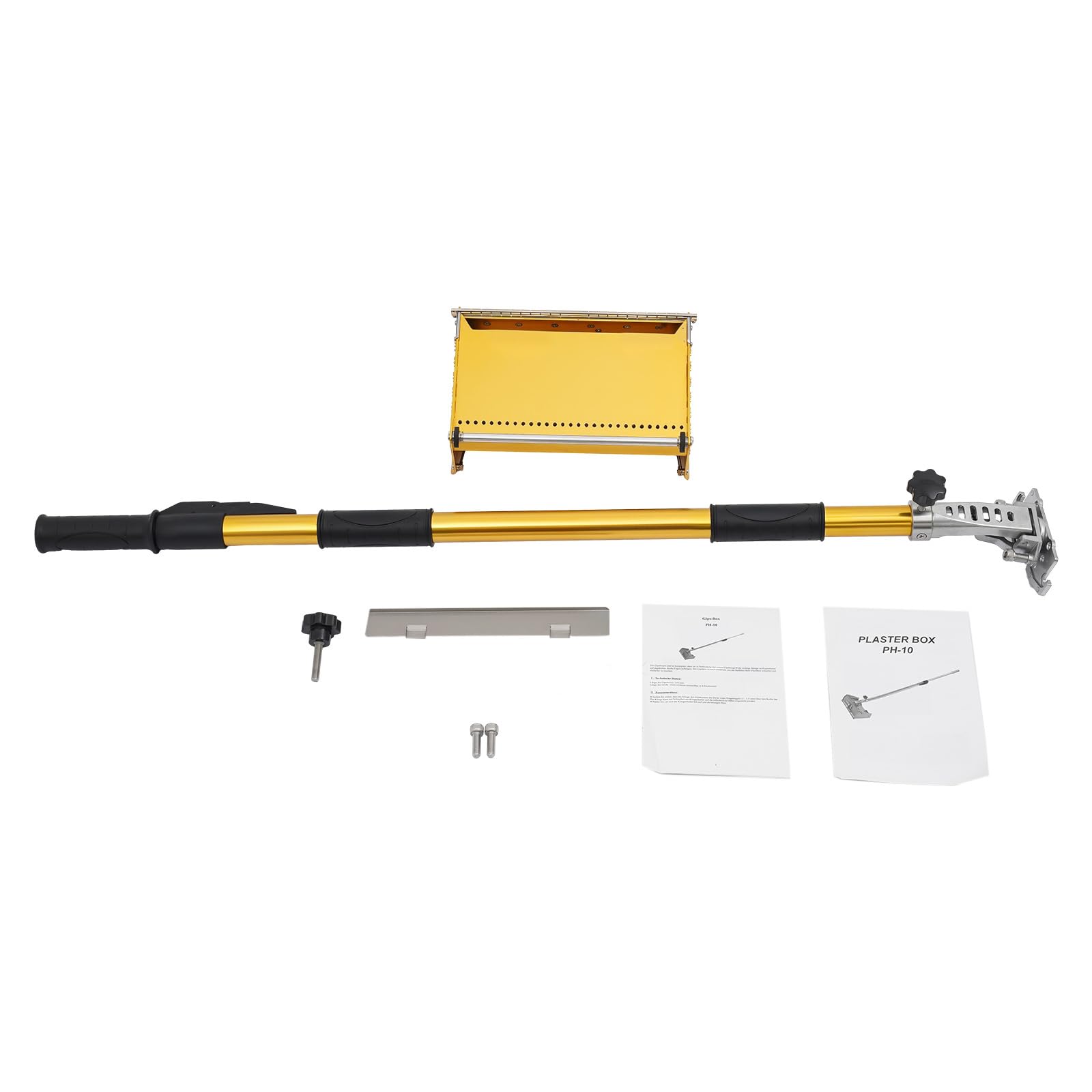Juego de espátula, herramienta para paneles de yeso, ajuste de 5 niveles, 105-168 cm, ajustable, paleta para paredes y techos, cabezal de afeitado ajustable a 30° a 90 °