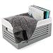 Wooden Storage Box - Decorative Closet, Cabinet and Shelf Basket Organizer Lined with Machine Washable Soft Linen Fabric - Gray, Medium