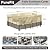 PureFit Patio Furniture Covers, Outdoor Table Furniture Cover Waterproof Canvas Rectangle, 650D Patio Covers for Outdoor Furniture, Lawn, Deck, Backyard, Anti-fade & Tear Resistant, 90"L x 64"W x 28"H
