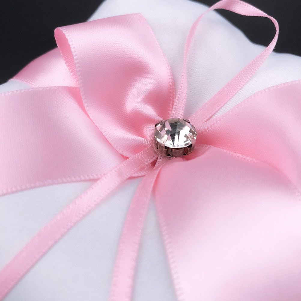 Cabilock Wedding Ring Pillow Square Cushion 5.51X5.51X3.14In Soft Comfortable Ring Bearer Pillow for Wedding Ceremony Engagement Party Decoration