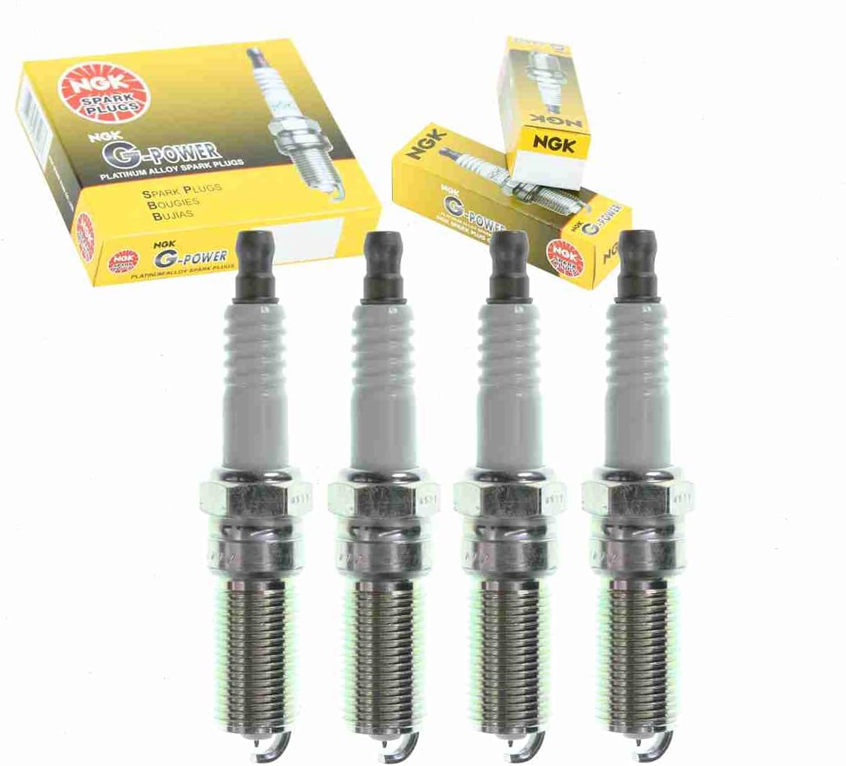 4 pc NGK G-Power Spark Plugs compatible with Mazda CX-7 2.5L L4 2010-2012