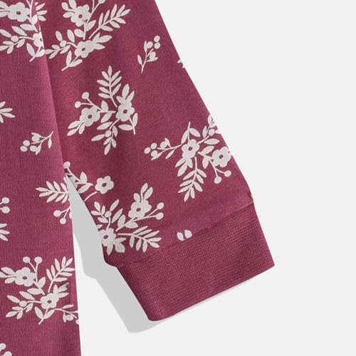 Image of Mothercare Baby Romper Sleepsuit Autumn Print Full Sleeve Pink