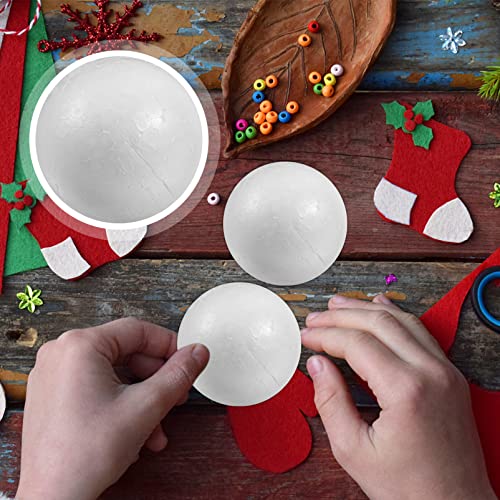 PartyKindom 50pcs Polystyrene Craft Balls Round Spheres Solid Wedding Decoration DIY Stuff for Party Crafts - Image 2