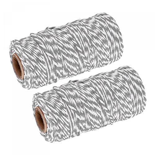 Cuerda de algodón bicolor de 100 metros de alta flexibilidad pack de 2 2