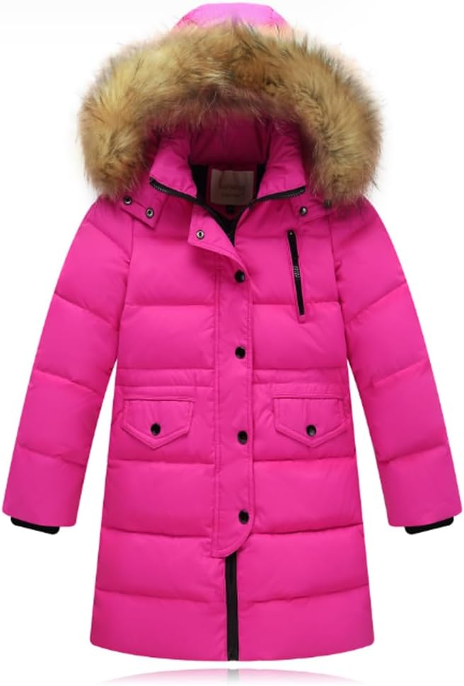 L SERVER Winterjas voor jongens, met capuchon, fleece en dikke parka, warme gewatteerde jas, bedrukte modieuze winterjas, legergroen, 122/128 cm