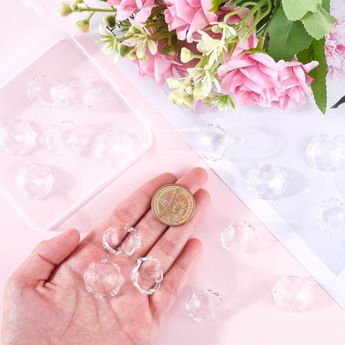 SOFPLATE 1 Box 20Pcs Clear Bellflower Jellyfish Charm Beads 21x13mm Glass Flower Beads Spacer Bead Caps Cone Findings for Jewellery Wind Chimes Making DIY Earrings Crafts - Image 3