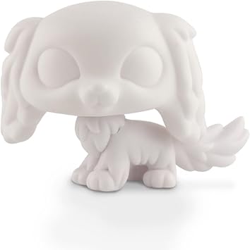 Custom White Blank Bases,DIY Pet Toy Action Figures - 010 CollieOne Ear Cocked Cute Animal,Blank Bases for LPS Dog Accessories