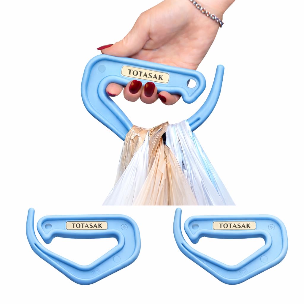 Totasak Heavy Duty Grocery Bag Carrier Handle – Carry Multiple Shopping Bags at Once – Ergonomic Comfort Grip for Plastic & Reusable Bags – One Trip