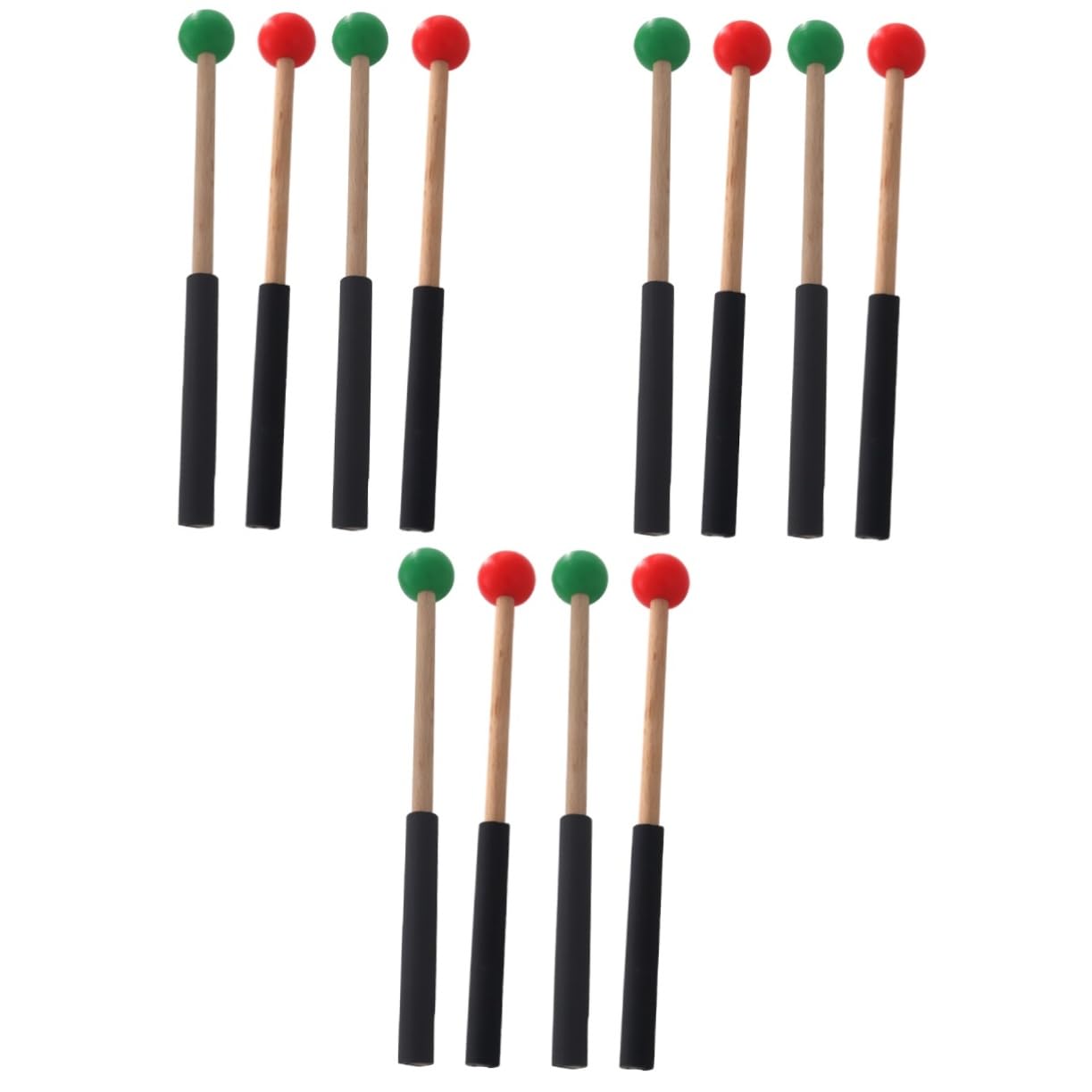 TOYANDONA 3er-set Musikinstrumentenstäbe Marimba Drumsticks Zungenstäbe Set Ergonomischer Griff Für Jungen Und Mädchen 2 Paar * 3