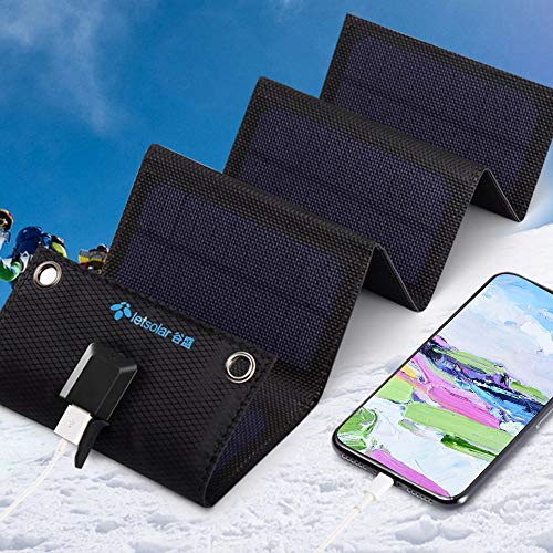 DECDEAL MS9 Carregador solar portátil Painel de carregamento solar dobrável IPX4 Camping Sun Power C