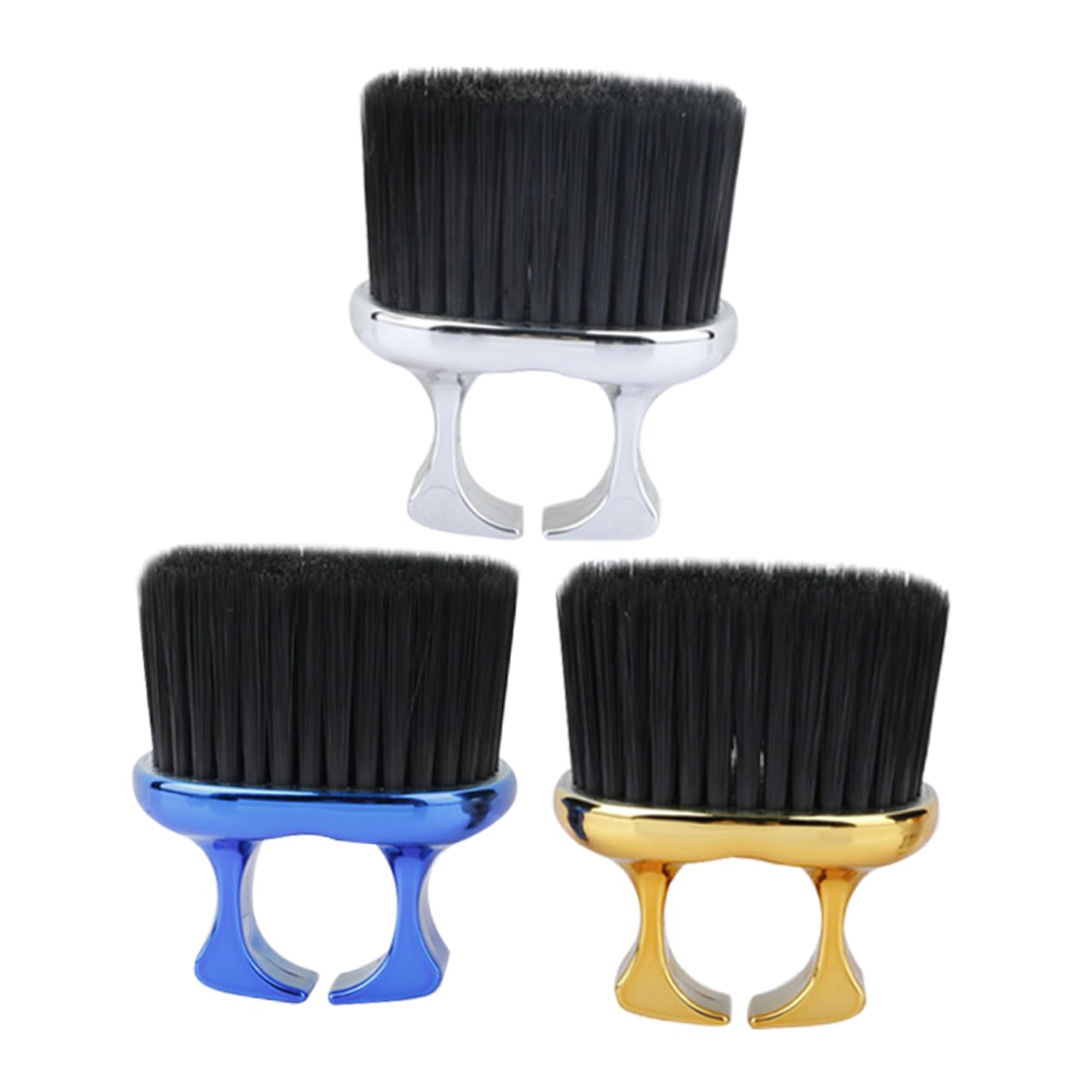 3pcs Beard Brush Men Versatile Grooming Tool Neck Duster Brush for Hair Cutting and Beard Trimming Compact and Lightweight