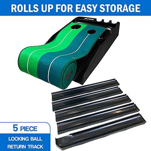 2-Hole Level Putting Green Set (3 Golf Balls) With Ball Return, Easy Set Up - Transform Any Space Into A Putting Paradise For Hours Of Practice - Enhance Stroke Mechanics And Achieve Perfect Putts #TOP6