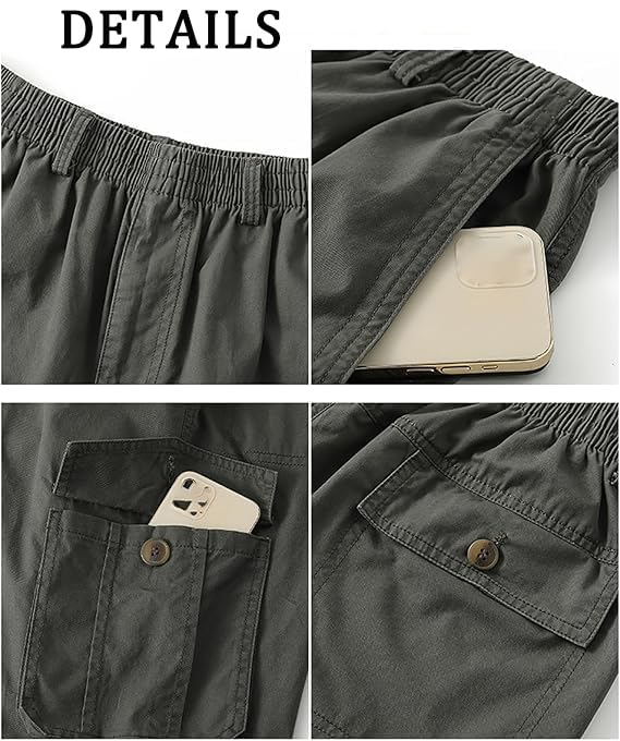 Adorlina Flex Cargo Pants for Men, Flexrover - Ultra Comfort Fit Multi Pocket Durable Pants, Adorlina Cargo Pants for Men4