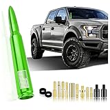 Car Bullet Antenna,Truck Exterior Decoration Accessories Car Vehicle Replacement Antenna Conpatible with Ford F150 RAM 1500 GMC Heavy Duty Pickup Trucks Accessories(New Upgrade Green-U.S. Flag)…
