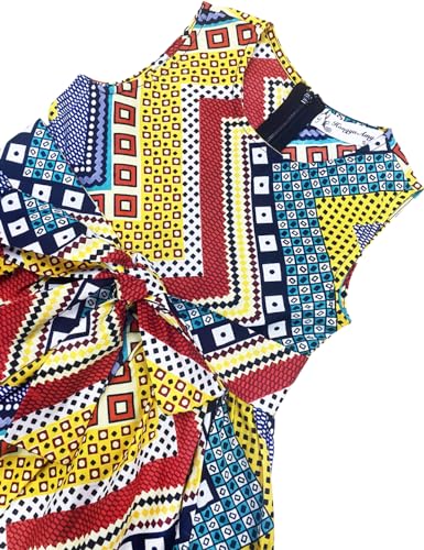 Toddler Girls African Print Dress Ankara Sleeveless Outfit Dress3