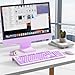 BEEGO Ergonomic Computer Keyboard Stand - Glitter Purple Acrylic Keyboard Riser Tilted Keyboard Holder Keyboard Tray with Purple Non-Slip Strip for Easy Typing at Home School Office Desk Accessories