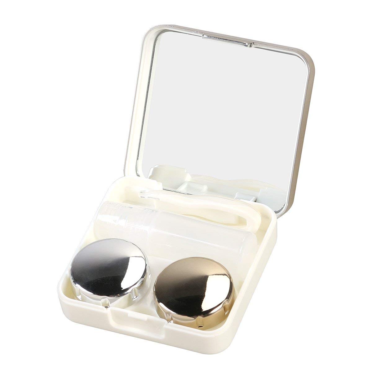 SHOPOWARE Eyekan Travel Contact Lens Case Box with Mirror (Gold) 2