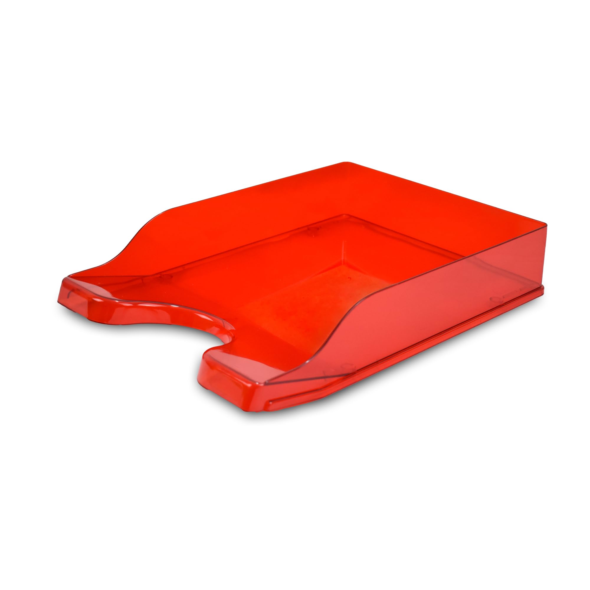 Deflecto Gemstone collection Contemporary Self Stacking Letter Tray - Ruby