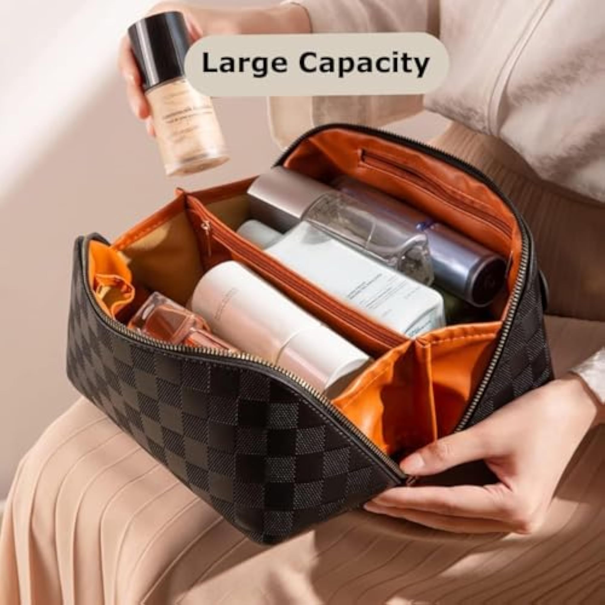 Luxury Large Capacity Travel Cosmetic Makeup Bag