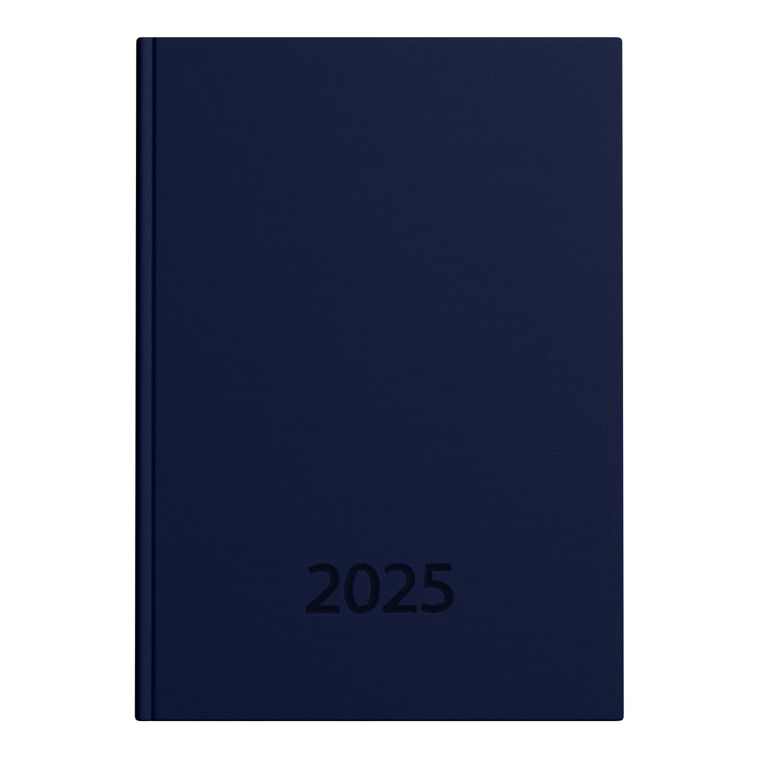 Idena 11155 Pocket Diary DIN A7 2025, 1 Week on 2 Pages, Diary with Balaton Cover in Blue and Corner Perforation