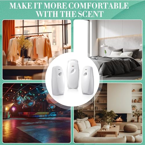 Maxcheck 4 Pcs Automatic Air Freshener Spray Dispenser Wall Mounted Automatic Spray Dispenser Air Freshener for Bathroom Battery Operated Free Standing for Commercial Place and Room(White) - Image 6