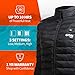 Wolf Women’s Puffer Heated Jacket - 9 hrs of Heat | 3 Heat Zones | with Battery & Charger | Machine Washable | All Day Warmth Onyx