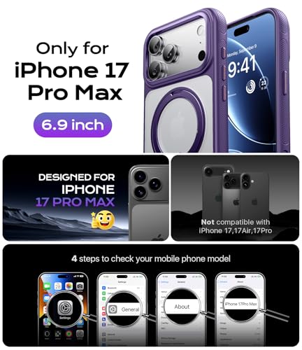 Image of iPhone 17 Pro Max Case with Stand Strong Magnetic for iPhone17 Pro Max Case