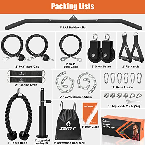 Sertt Weight Pulley System Gym, Pulley Pro Home Cable Pulley System Gym For Lat Pull Down, Biceps Curl, Triceps, Shoulders, Back, Forearm Workout, Diy Weight Cable Pulley Attachments For Gym Equipment #TOP1