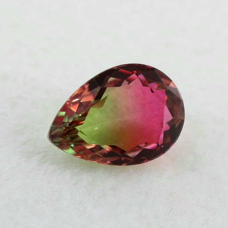 Perle di vetro sintetico sciolte in pietra di tormalina anguria a forma di pera, dimensioni 4x6mm-13x18mm per la creazione di gioielli-BX06-8x10mm 50 pezzi