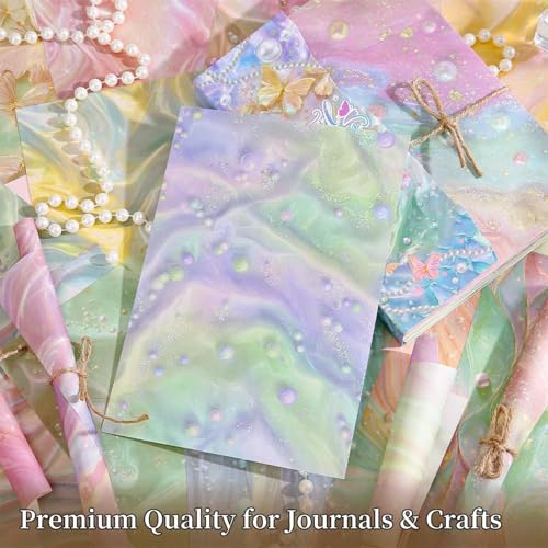 Papier de scrapbooking perlé vintage, matériel de scrapbooking floral pour fournitures de journal - 6